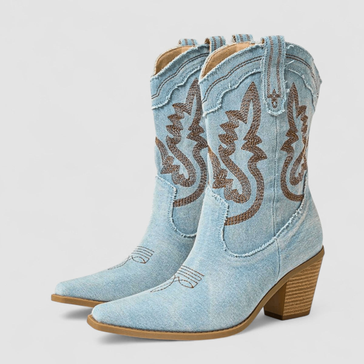 Carline | Bottines western brodées