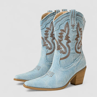 Carline | Bottines western brodées