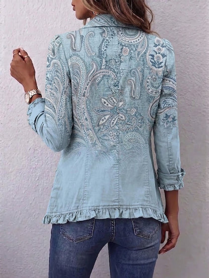 Nicole | Veste Cachemire Vintage à Volants