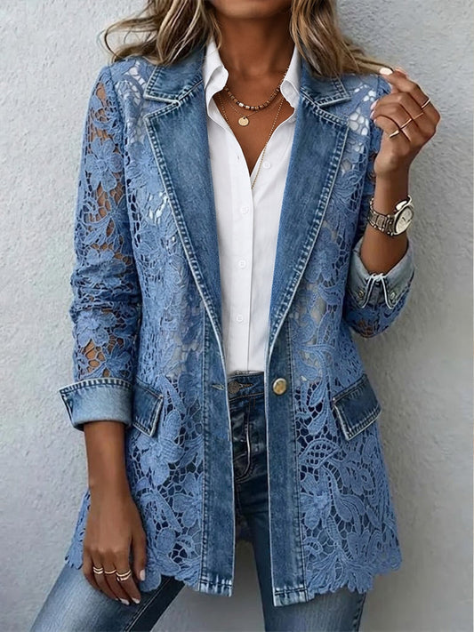 Camélia | Blazer en Dentelle Florale