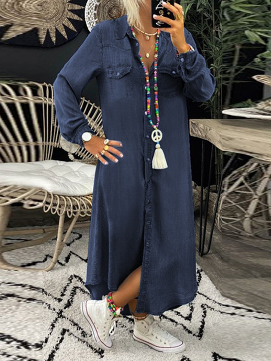 Robe Chemise Anaïs en Jean Longue