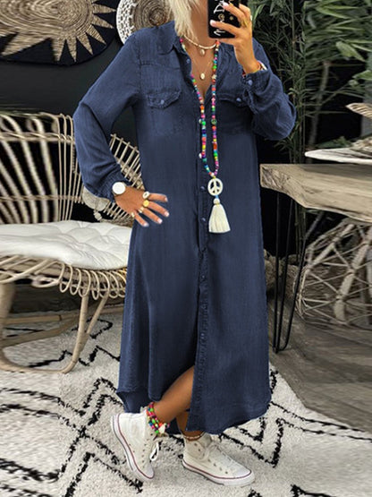 Robe Chemise Anaïs en Jean Longue