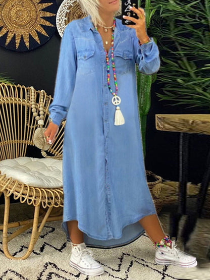 Robe Chemise Anaïs en Jean Longue