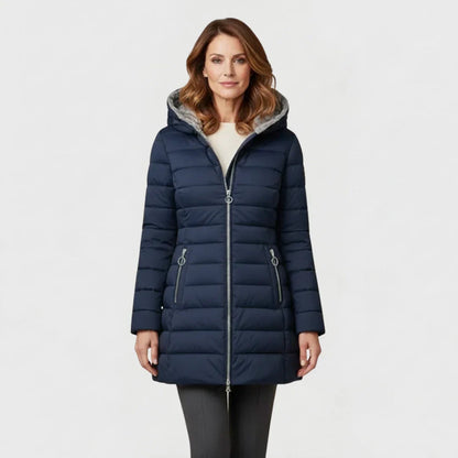 Verena | Manteau d'Hiver Matelassé à Capuche