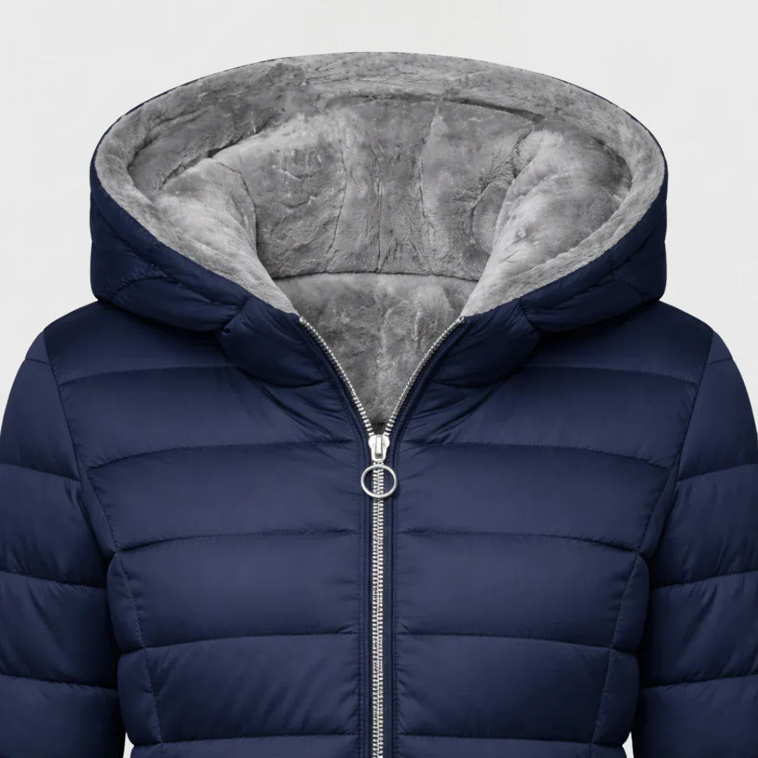 Verena | Manteau d'Hiver Matelassé à Capuche