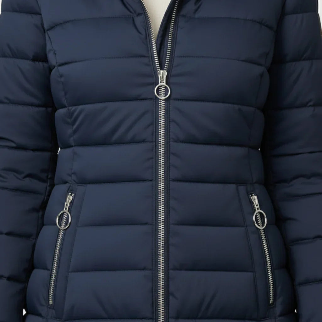 Verena | Manteau d'Hiver Matelassé à Capuche