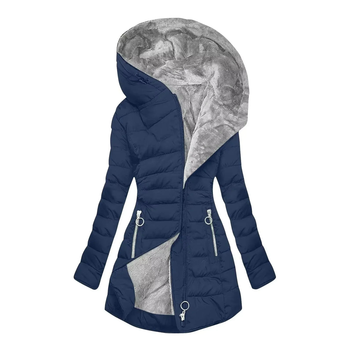 Verena | Manteau d'Hiver Matelassé à Capuche