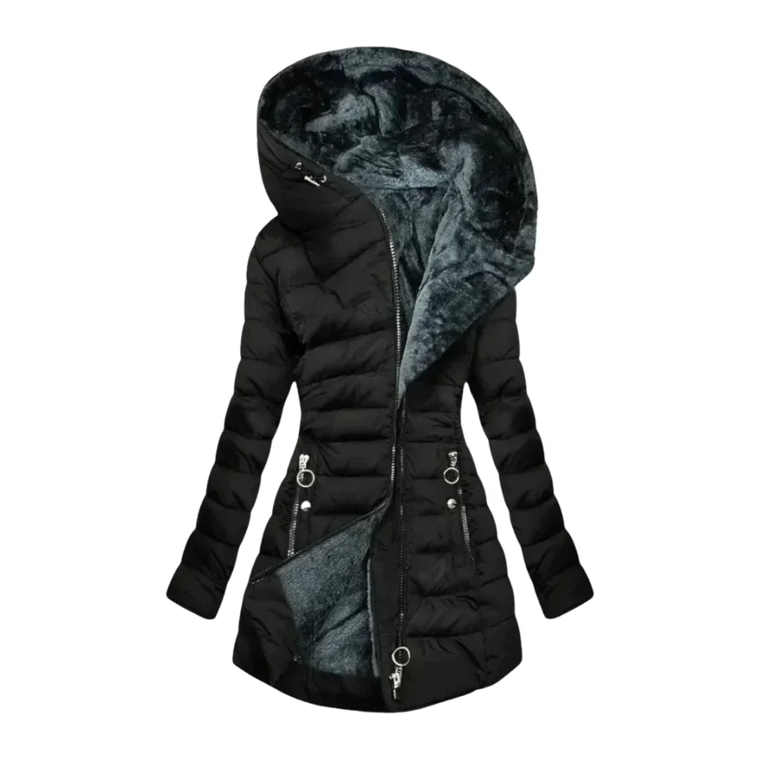 Verena | Manteau d'Hiver Matelassé à Capuche