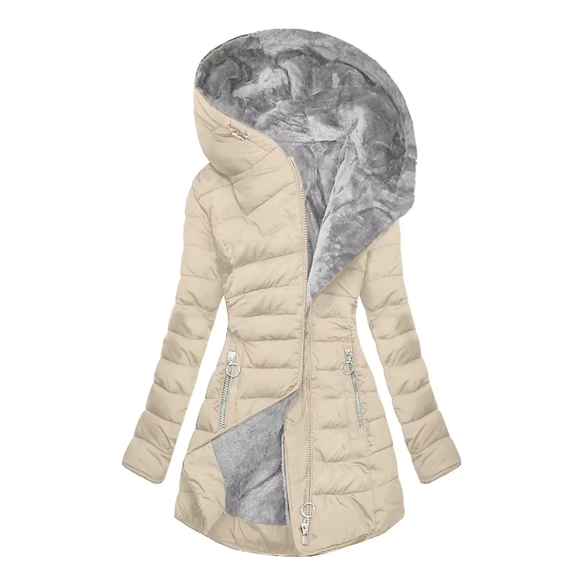 Verena | Manteau d'Hiver Matelassé à Capuche