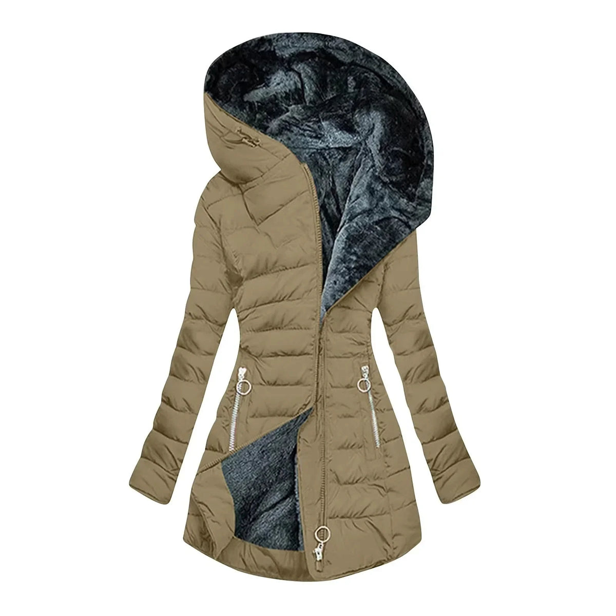 Verena | Manteau d'Hiver Matelassé à Capuche