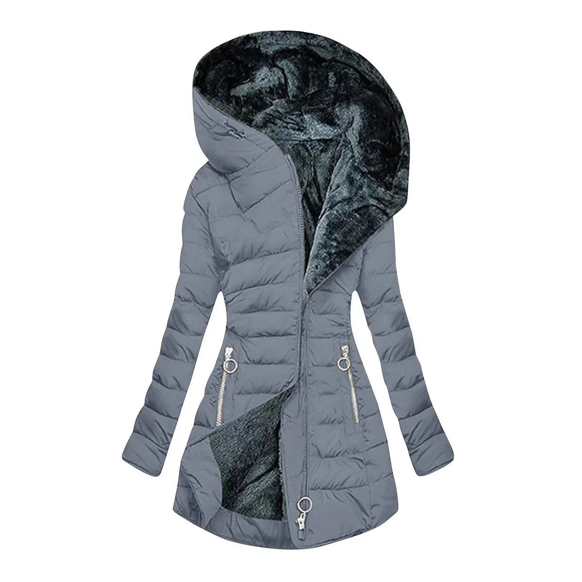 Verena | Manteau d'Hiver Matelassé à Capuche