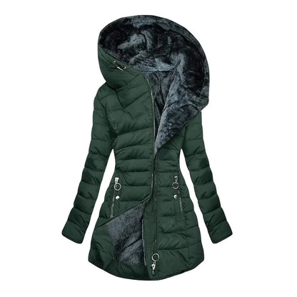 Verena | Manteau d'Hiver Matelassé à Capuche