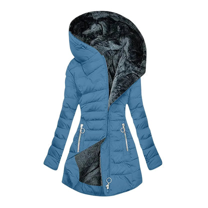 Verena | Manteau d'Hiver Matelassé à Capuche
