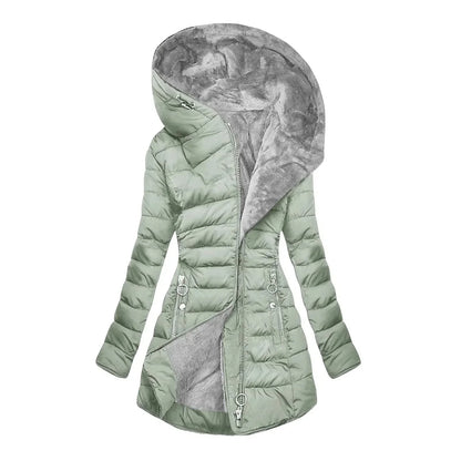 Verena | Manteau d'Hiver Matelassé à Capuche