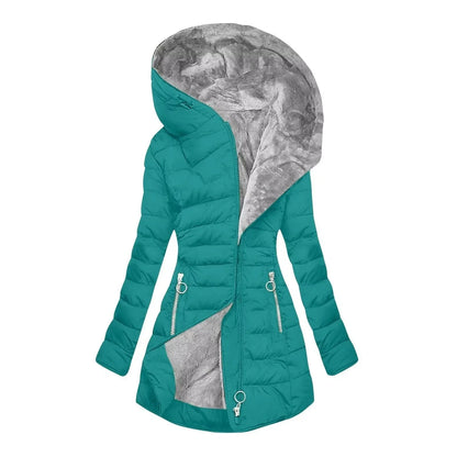 Verena | Manteau d'Hiver Matelassé à Capuche