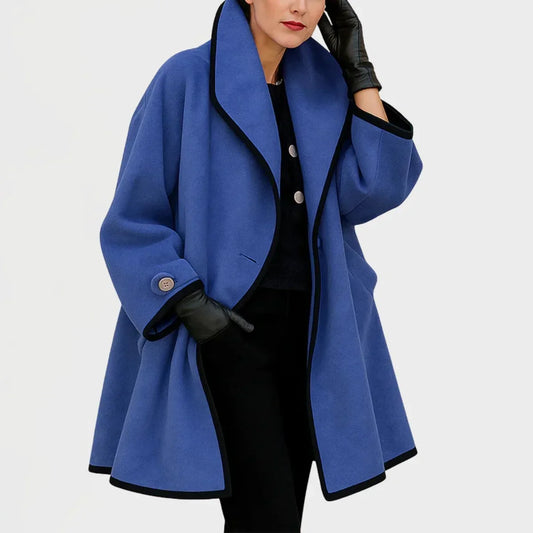 Frédérique | Manteau Oversize à Liseré Contrasté