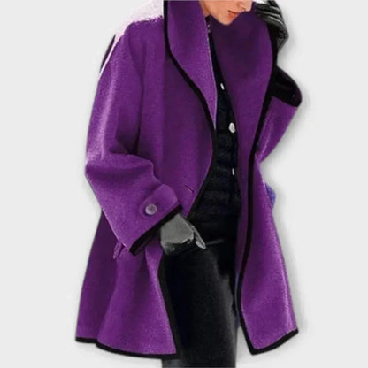 Frédérique | Manteau Oversize à Liseré Contrasté