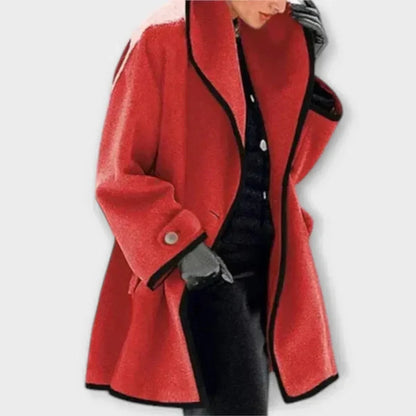 Frédérique | Manteau Oversize à Liseré Contrasté