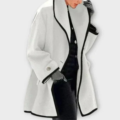 Frédérique | Manteau Oversize à Liseré Contrasté