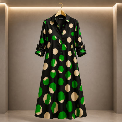 Robe Faustine – Élégance Intemporelle à l'Imprimé Exclusif